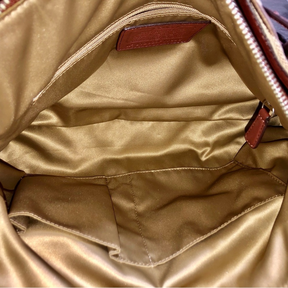 Coach Y2k Chelsea Jaden Signature Canvas Tote with Brown Leather Trim - Picture 16 of 17